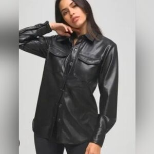 NWOT Good American Better Than Leather Shirt Jacket Size 2XL (GA Size 5)